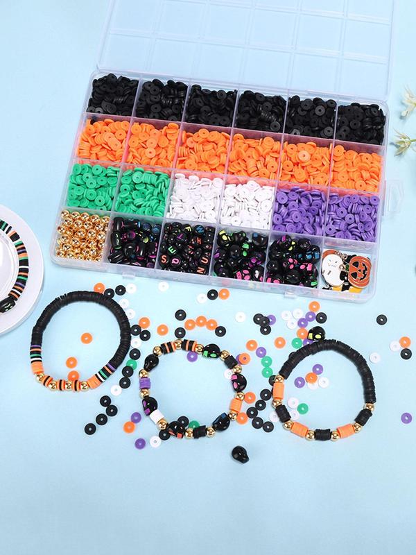 Beads for Bracelets Making Kit, Diy Skull Charm, Pumpkin Shaped Decorative Charms, Jewelry Making Supplies, Halloween Accessories Gift Diy Home Projects