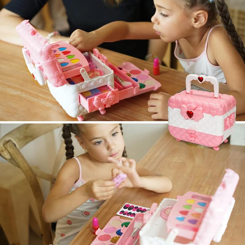 Kids Makeup Toys for Girls - Safe and Washable Makeup for Kids, Real Girls Makeup Kit for Christmas, Birthday and new year Gift