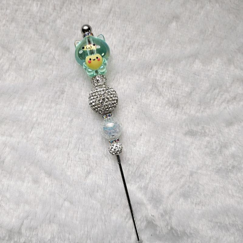 Multifunctional Handmade Stainless Steel Beaded Weeding Crafters Tool Rainbow Heart Cat Vinyl Weeding Sribe Pokey Tool