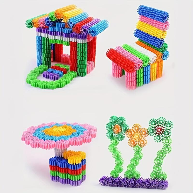 Random Color Interlocking Gears Toys, 120pcs set Colorful Sensory Building Toys Set, Blocks Structure Toy, Christmas Gift