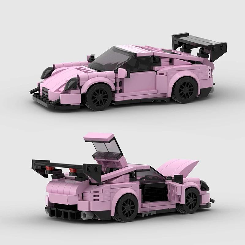 374 PCS 911 GT3RS MOC  (compatible LxGO)Speed Champions Racing Car Sports Model Garage Sets Building Blocks Famous Racers City Vehicle Technique DIY Bricks Toys (M10371) building bricks Christmas Gift