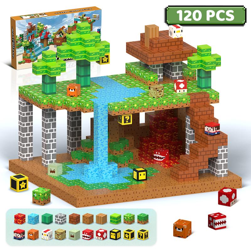 120Pcs Magnetic Building Blocks -Christmas Gift for Kids Ages 3+, Creative & Educational Montessori with More Blocks at the Best Price,Magnetic Blocks Magnetic Building building toy,64 120Pcs