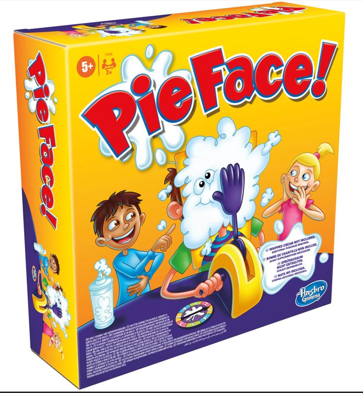 Pie Face! Whipped Cream Board Game for Kids and Family Ages 5 and Up, 2+ Players