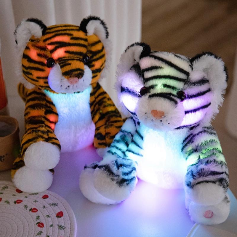 Glowing Magic Tiger Plush Toy, 1 Count Cute Soft Tiger Plush Toy, Adds Enchanting Colorful Light, Birthday Gifts, Home Decorations