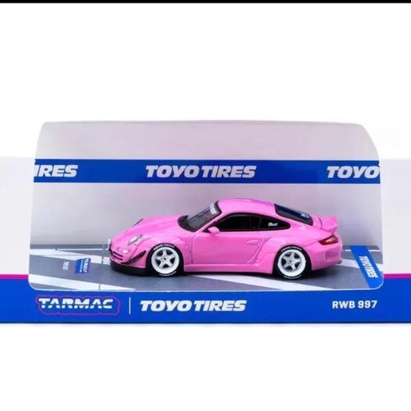 Tarmac Works RWB 997 Toyo Tires Pink Hobby64 1 64 Diecast Model Toy Vehicle