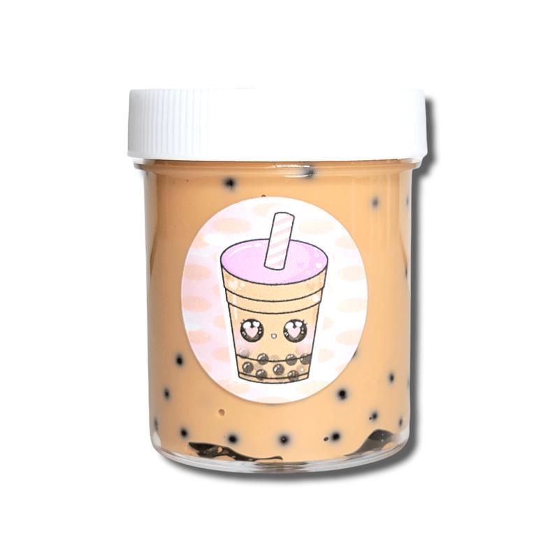 Handmade Milk Boba Tea Thick Slime - Vanilla Scent - Hoshimi Slimes LLC