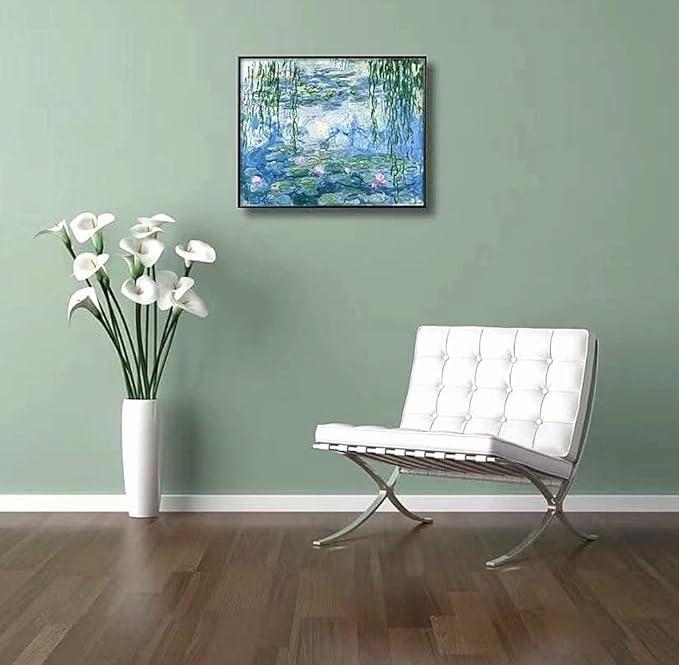 JIUMA Diamond Painting Kits Monet's Water Lily,5D Diamond Art Kits Full Drill Canvas Painting Gift for Adults,Home Decorative(30x40cm 12x16 inches