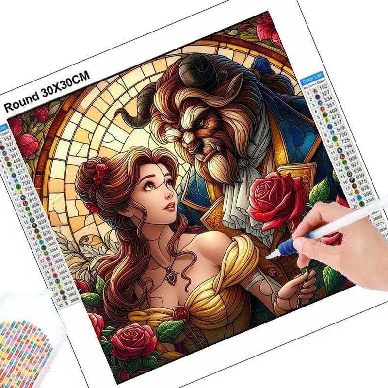 Cartoon Character Pattern Diamond Arts Colorful Painting Kit without Frame, DIY 5D Diamond Arts Crafts, Creative Wall Art Decorations for Home