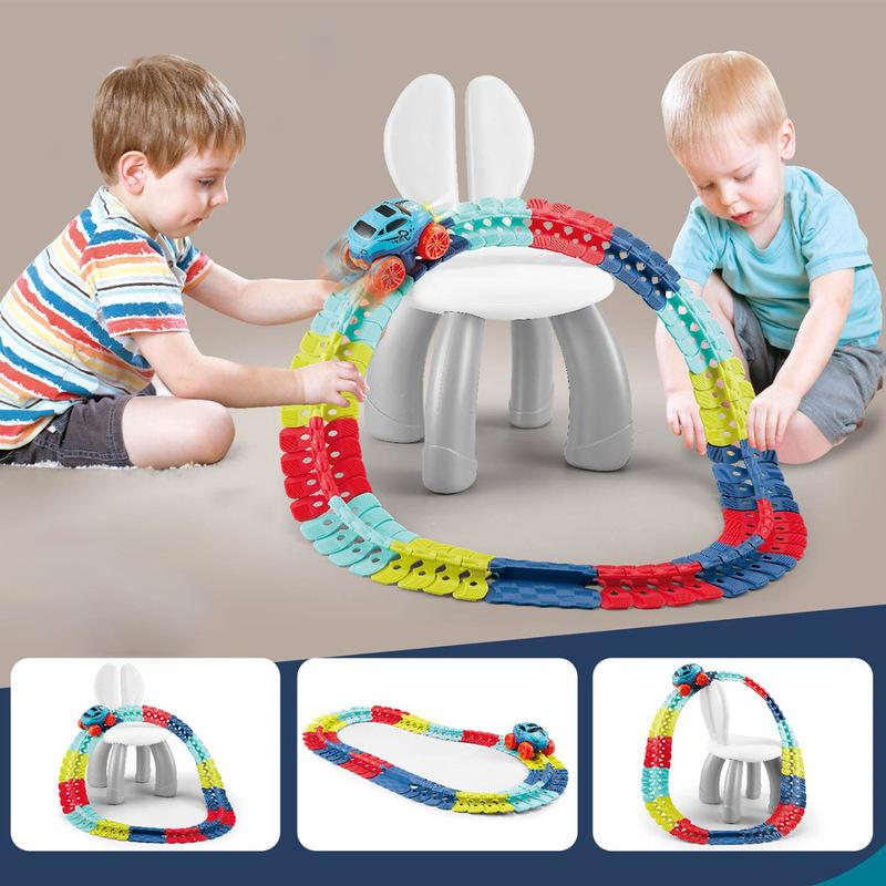 Car Track Set Race Track Toys for Boys Kids Christmas Birthday Gifts for Boys Kids Toy Birthday Gifts, Flexible Changeable Magic Race Car Track Toys -  Holiday Gifts for Halloween Fall