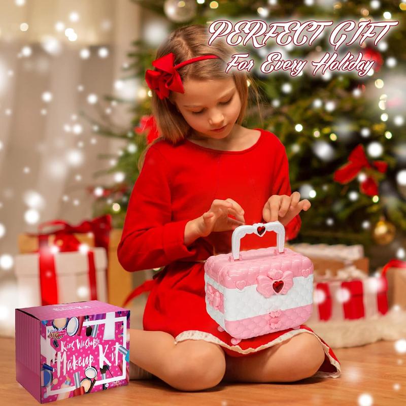 Kids Makeup Toys for Girls - Safe and Washable Makeup for Kids, Real Girls Makeup Kit for Christmas, Birthday and new year Gift