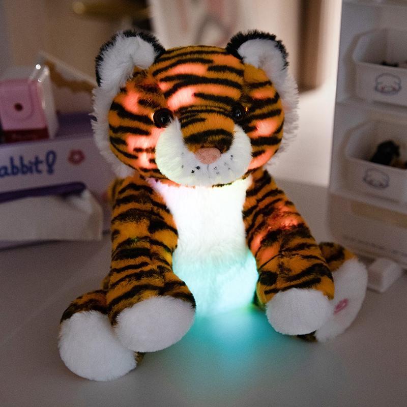 Glowing Magic Tiger Plush Toy, 1 Count Cute Soft Tiger Plush Toy, Adds Enchanting Colorful Light, Birthday Gifts, Home Decorations