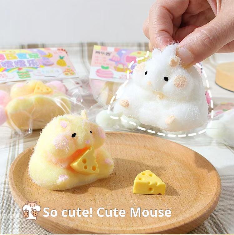 Fascinating Cartoon Cute Hamster Waffles Paws Squeeze Toy Silicone Pinch TPR Soft Decompression Stress Toy for Kids Gift Squishy