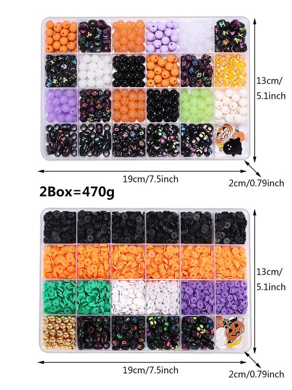 Beads for Bracelets Making Kit, Diy Skull Charm, Pumpkin Shaped Decorative Charms, Jewelry Making Supplies, Halloween Accessories Gift Diy Home Projects