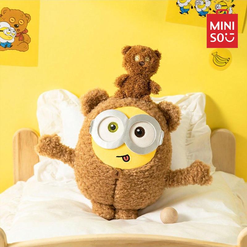 [Holiday  Special]Miniso Bob+Tim Collection 11in. Costume Minions Plush Toy - Adorable and Collectible,Birthday gifts, Festive gifts, School gifts,Bedroom decoration