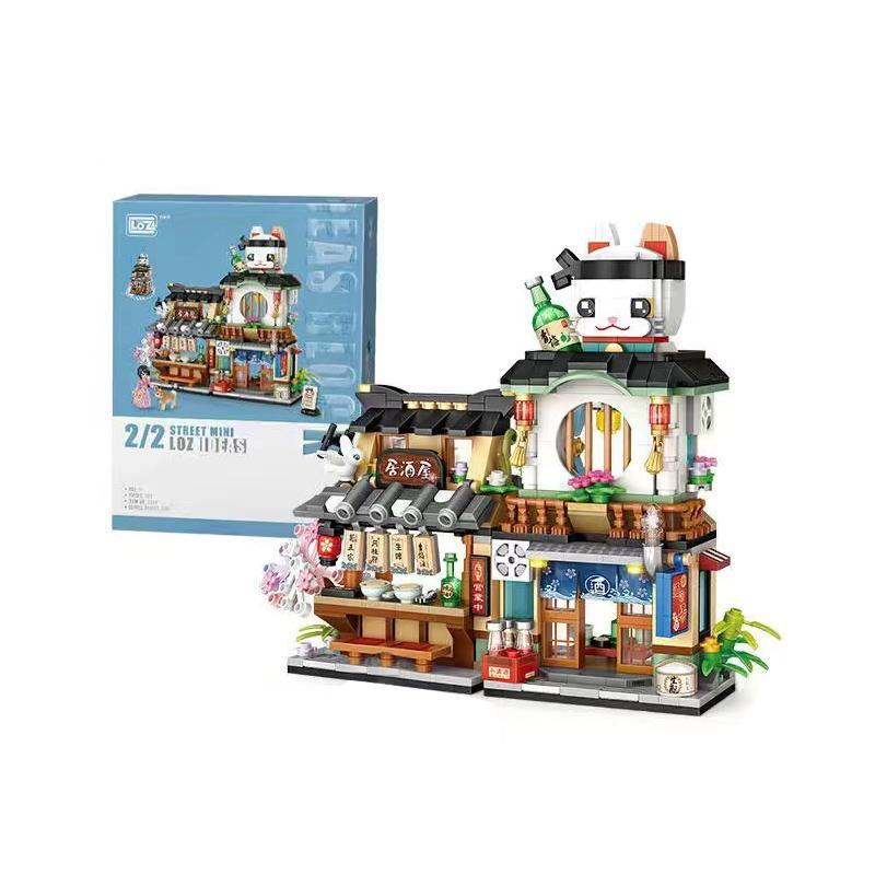 Japanese Restaurant Building Blocks Set, 789pcs set Creative Building A House DIY Building Blocks Toy for Home Desktop Decoration, Fidget Toys