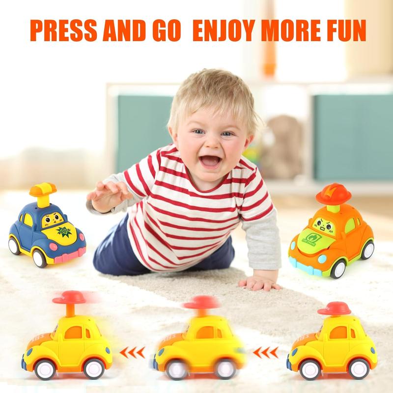 Car Toys for Toddlers 1-3 One Year Old Boy Birthday Gift for Boys Girls Pull Back City Vehicle Toys Party Favors for Kids