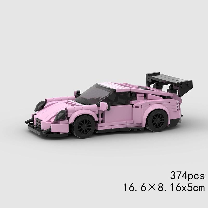 374 PCS 911 GT3RS MOC  (compatible LxGO)Speed Champions Racing Car Sports Model Garage Sets Building Blocks Famous Racers City Vehicle Technique DIY Bricks Toys (M10371) building bricks Christmas Gift