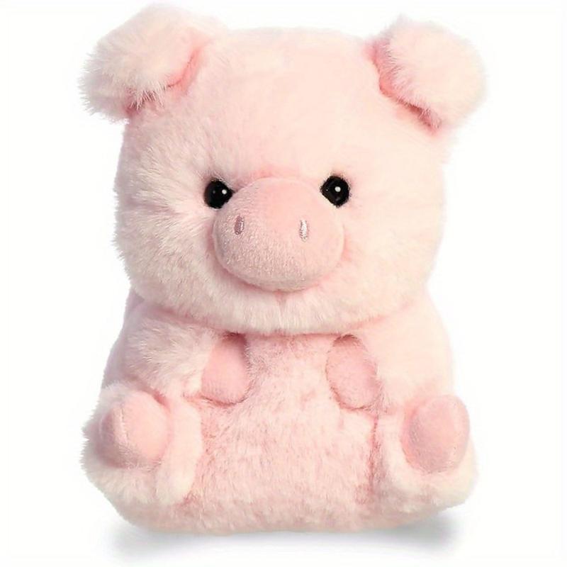 Cute Little Pink Pig Doll, Pink Round Cute Pink Pig Plush Toy Home Decoration Halloween Christmas Gift