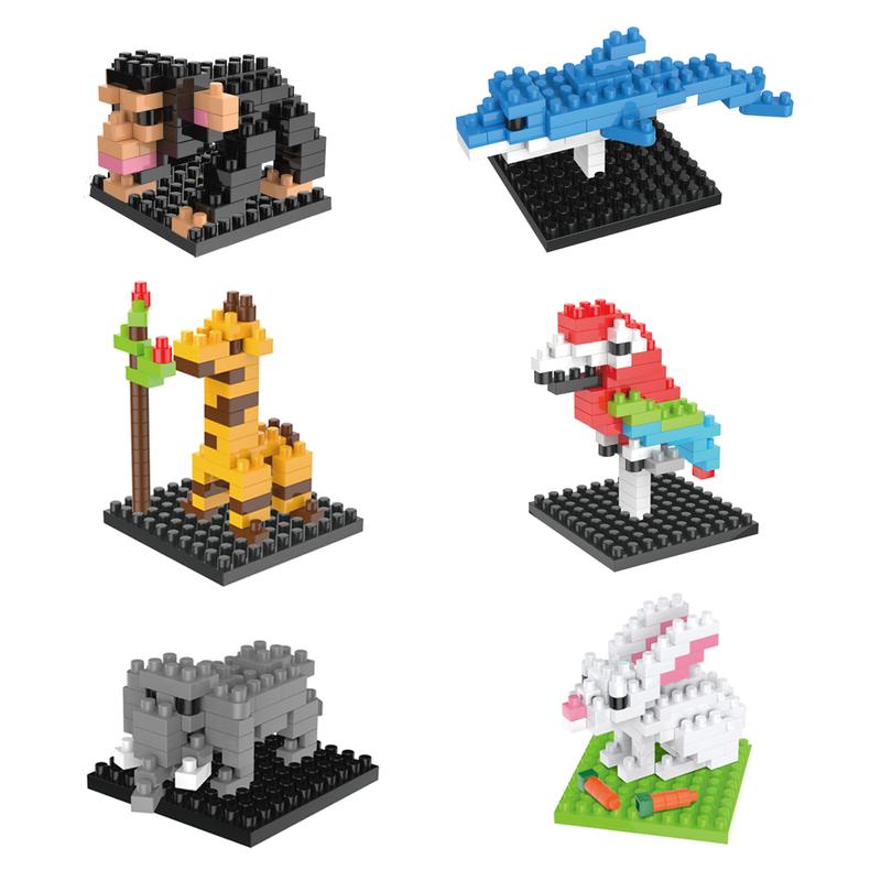 12PCS Mini Animal Building Blocks Educational Toys for Kids Toddlers