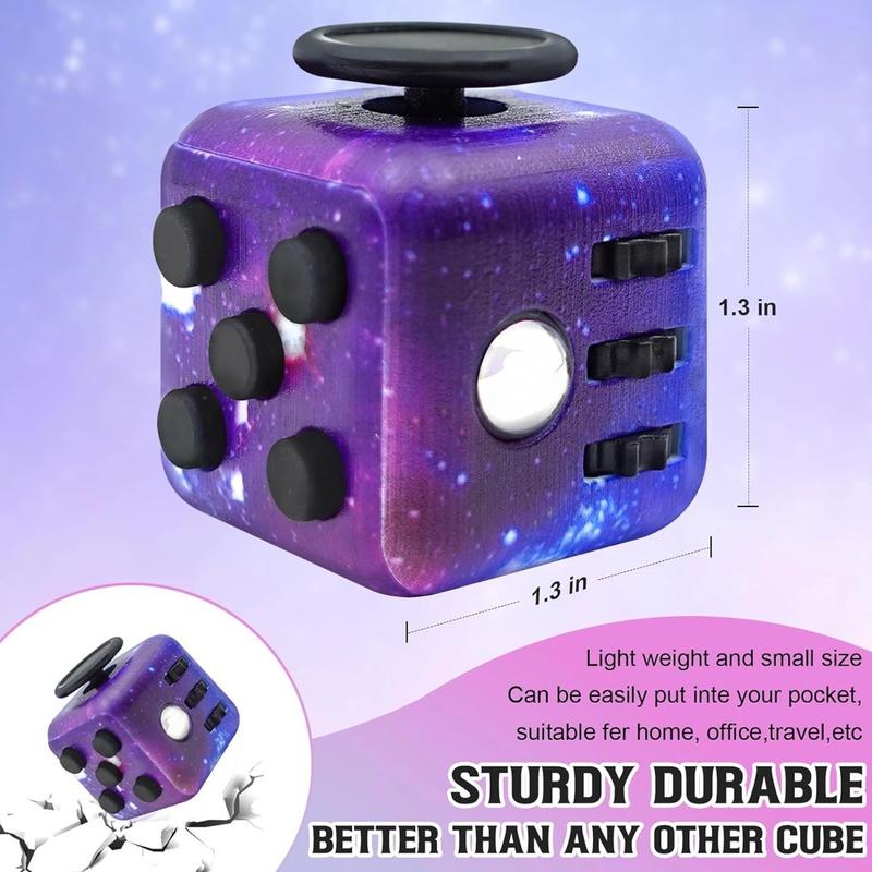  MOBECK Fidget Toy Cube, Cube Fidget Anxiety Relief Toys for Adults and Kids, 6 Sided Fidget Toys Cube Hand-Held for Adults, Audible Silent Fidget Toys for ADD ADHD OCD