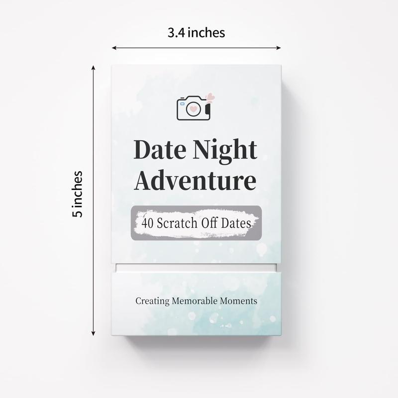 40 Date Ideas for Couples Date Night - Unique Scratch Off Date Night Card Games, Gifts for Boyfriend - Romantic Newlywed and Wedding Anniversary Couples Gifts for Him, Husband or Wife