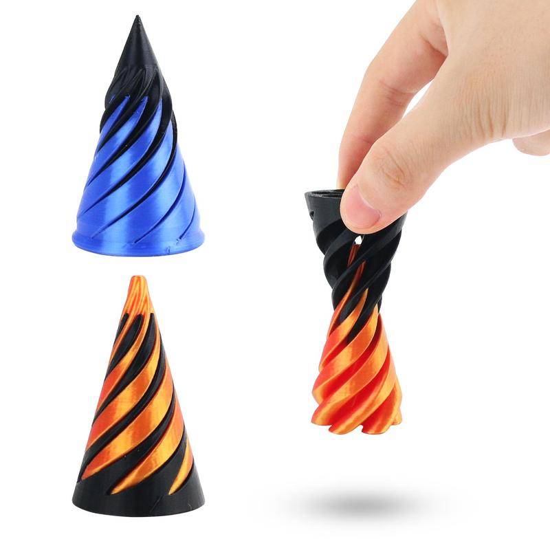 3D Printed Spiral Cone, 1 Count 2 Counts Stress Relief Toy, Three-dimensional Spiral Creative Educational Toy, Novelty Toy for Kids & Adults