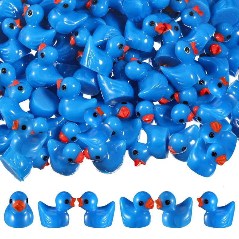 Mini Resin Duck Toys, 50pcs Cute Miniature Duck Figures, DIY Terrarium & Handmade School Supplies