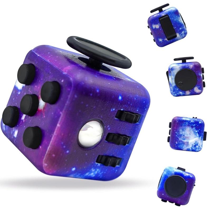  MOBECK Fidget Toy Cube, Cube Fidget Anxiety Relief Toys for Adults and Kids, 6 Sided Fidget Toys Cube Hand-Held for Adults, Audible Silent Fidget Toys for ADD ADHD OCD