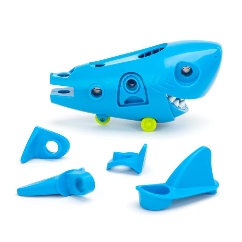 Educational Insights Design & Drill Shark - Take Apart Toy, 13 Pieces, Kid-Friendly Screwdriver, Toddler STEM Toy, Gift for Ages 3+