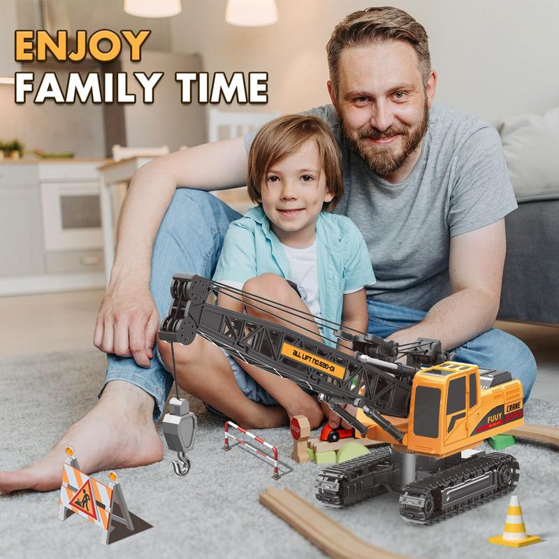 Remote control crane toy – 360° rotation, real lights and sounds, unlimited engineering fun remote control