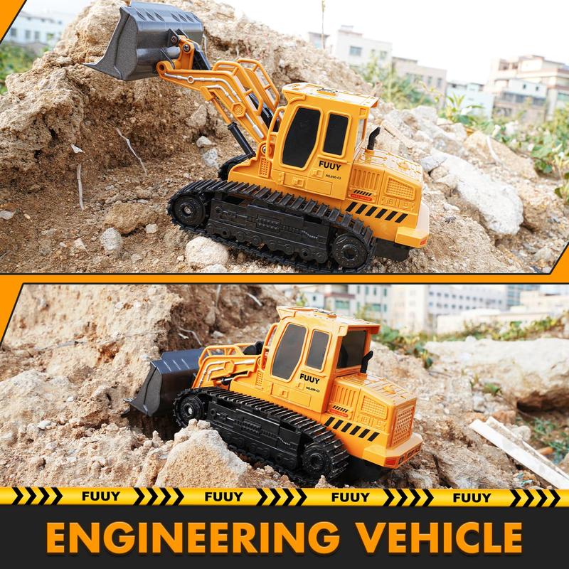 Alloy Bulldozer Simulation Remote Control 6 channel Construction & Trucks Track Excavator With Sound Light Effect Trucks