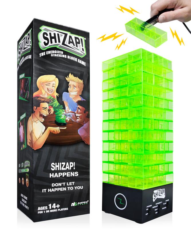 ShiZap! Electric Shock Stacking Block Game for Teens & Adults