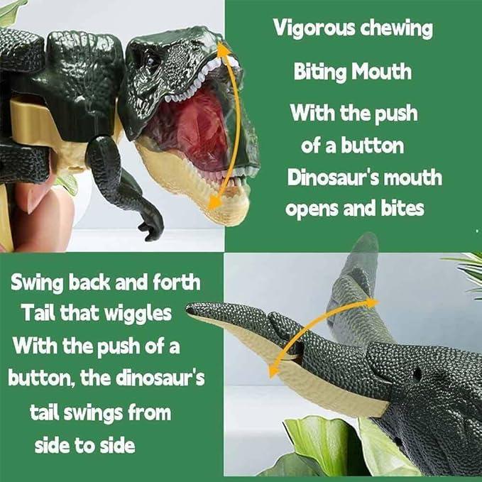 Telescopic Dino Grabber with Roar Sound - Dinosaur Retractable Toys Trigger T-Rex Twisting and Swinging Spring Fidget Toy for Kids Gift on Birthday or Christmas