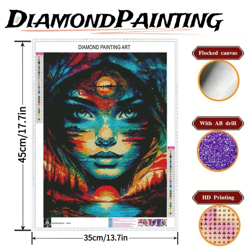 5D Diamond Arts Colorful Painting Kit, Round & Square Diamond, Kit with AB Drills, DIY Decorative Art Painting for Beginner