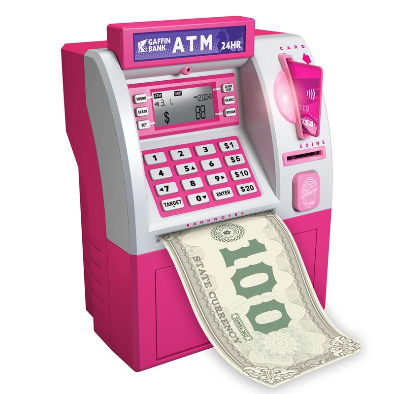 Talgic Kids Piggy Bank ATM Toy, a fun, interactive way to teach kids about money savings. With a realistic ATM keypad, password security, and the ability to save both coins and bills, it’s perfect for birthdays, holidays, TALGICKEV