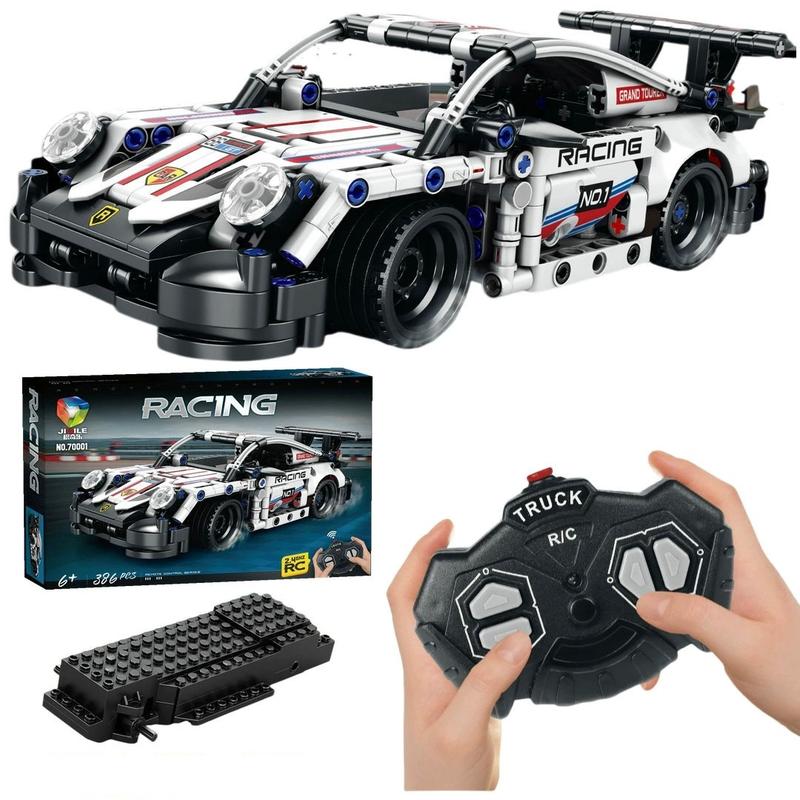 Building Block Assembled Remote Control Sports Car Toy - 386pcs