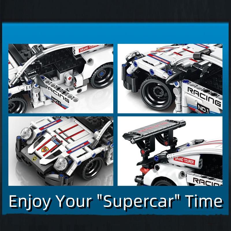 Building Block Assembled Remote Control Sports Car Toy - 386pcs