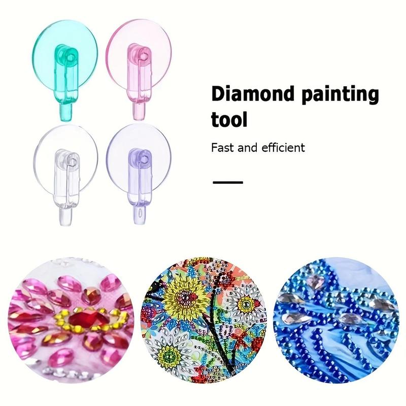 DIY Diamond Arts Colorful Painting Tool Set, 5 Counts Roller & 1 Count Glue, Point Drill Pen Scroll Wheel, Picking Tip Tools