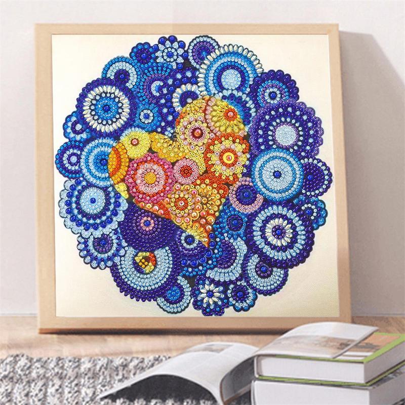 Colorful Flower Pattern Diamond Arts Colorful Painting Kit, DIY Painting Kit, Wall Art Decor for Home Living Room Bedroom