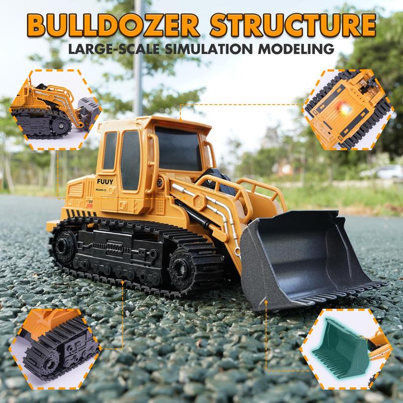 Alloy Bulldozer Simulation Remote Control 6 channel Construction & Trucks Track Excavator With Sound Light Effect Trucks