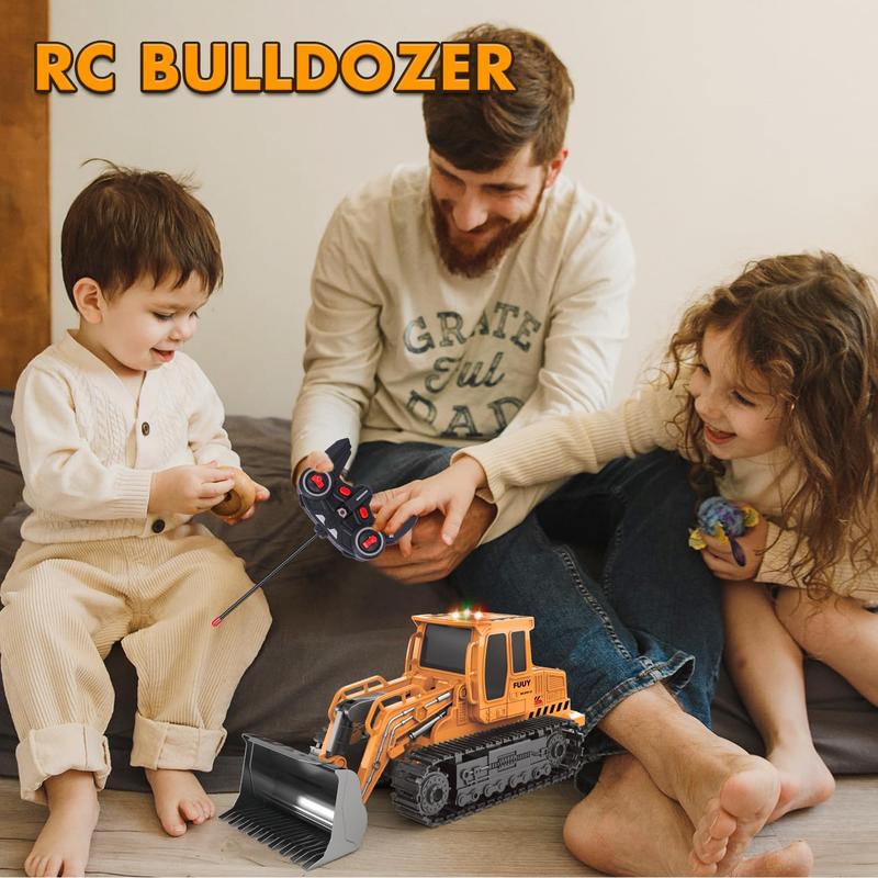 Alloy Bulldozer Simulation Remote Control 6 channel Construction & Trucks Track Excavator With Sound Light Effect Trucks