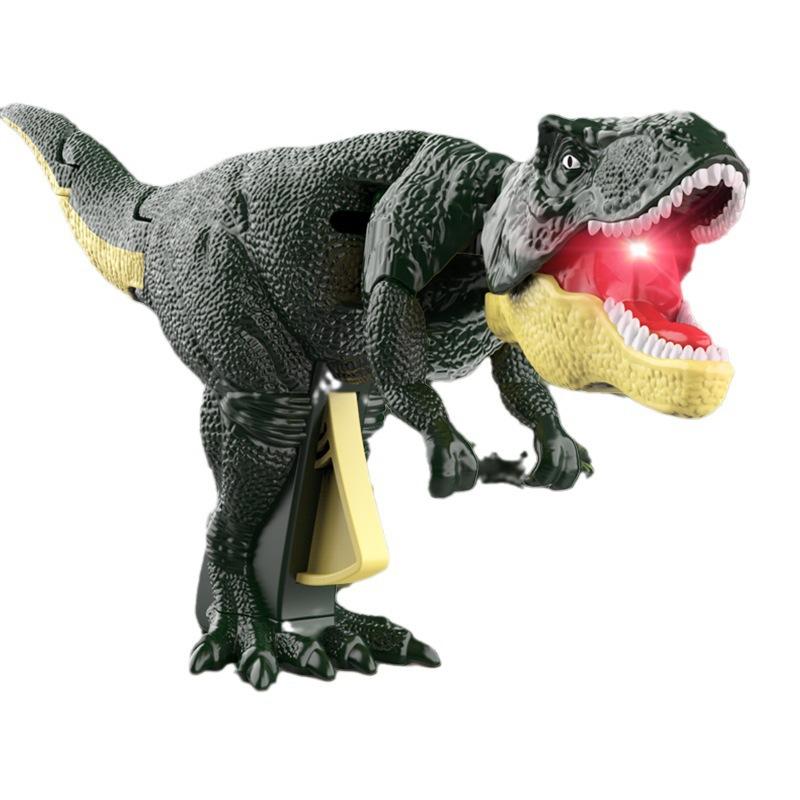 Telescopic Dino Grabber with Roar Sound - Dinosaur Retractable Toys Trigger T-Rex Twisting and Swinging Spring Fidget Toy for Kids Gift on Birthday or Christmas