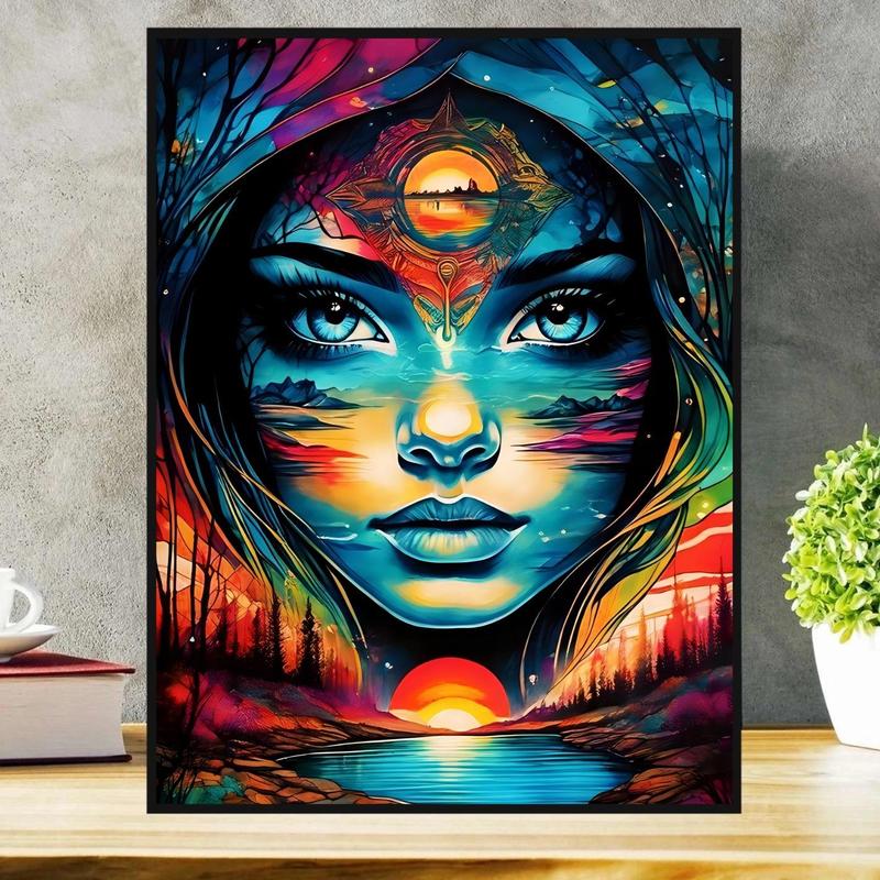 5D Diamond Arts Colorful Painting Kit, Round & Square Diamond, Kit with AB Drills, DIY Decorative Art Painting for Beginner