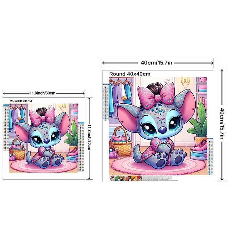 Cartoon Stitch Pattern DIY Diamond Arts Colorful Painting Kit without Frame, DIY 5D Diamond Arts Colorful Painting Kit, Wall Art Decor for Home