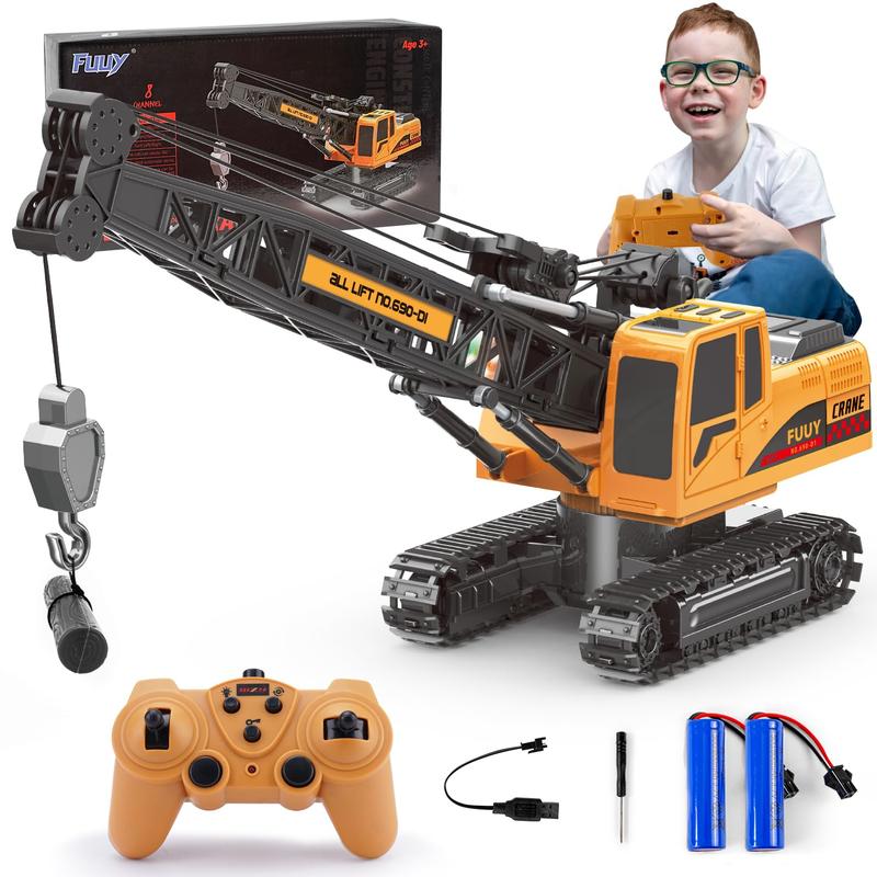 Remote control crane toy – 360° rotation, real lights and sounds, unlimited engineering fun remote control