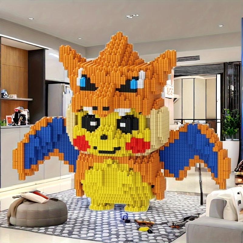 3000pcs Giant Mixed Color Dragon Building Blocks Set, Creative DIY Craft Toy for New Year, Valentine's, Easter, Christmas, Birthday Gift - Artistic Decor & Collectible