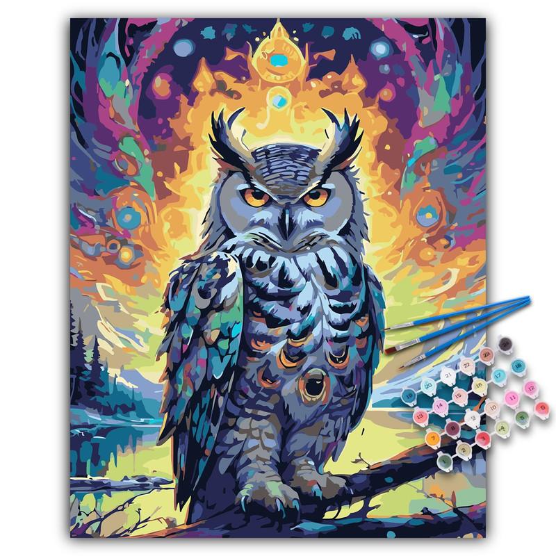 Paint by Numbers Kit for Adults Beginners, Owl Acrylic Adult Paint by Number Kits on Canvas, Watercolor Oil Paint by Number for Adults, Perfect for Home Decor Gift 16