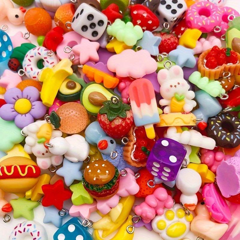 Random Color Cute Resin Charms, 10pcs  20pcs Mixed Color Resin Charms, DIY Pendant for Necklace, Bracelet, Earrings, Jewelry Making