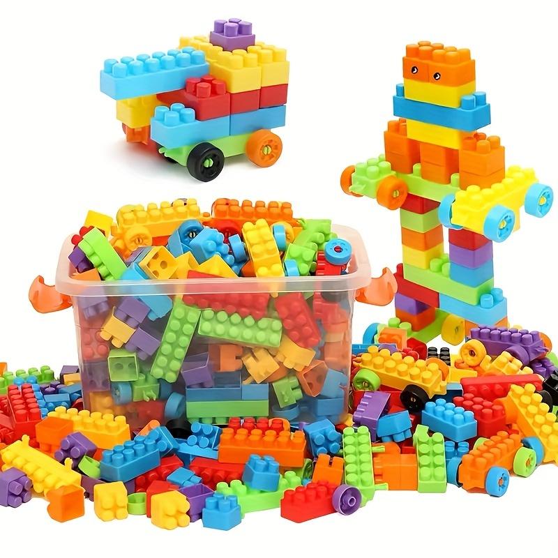 100pcs Building Blocks Set, Educational Toys For Kids, DIY Medium Bricks Gift Set For Boys & Girls (Random Colors) Halloween Thanksgiving Day Christmas Gift