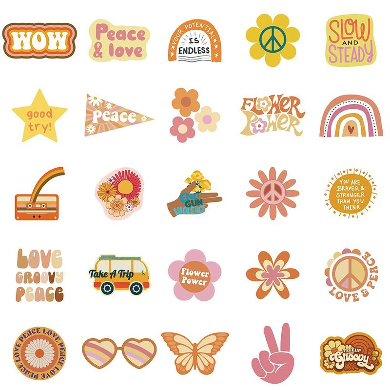 Cartoon Sticker, 50pcs set Cartoon Sticker, Waterproof Self Adhesive Decal, DIY Creative Sticker for Gifts & Scrapbook & Phone Case